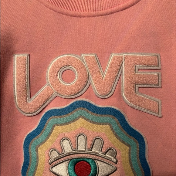 Roku Studio Pink Sweater with Eye and Love Design Medium - Picture 7 of 7